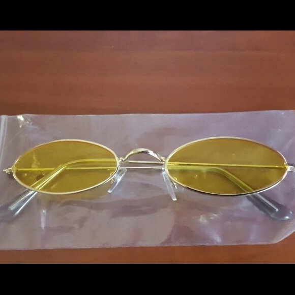 Yellow oval sunglasses - Picture 3 of 4